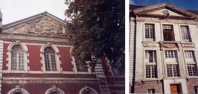 Détail de l'architecture et des maçonneries des bâtiments de l'abbaye de Loos