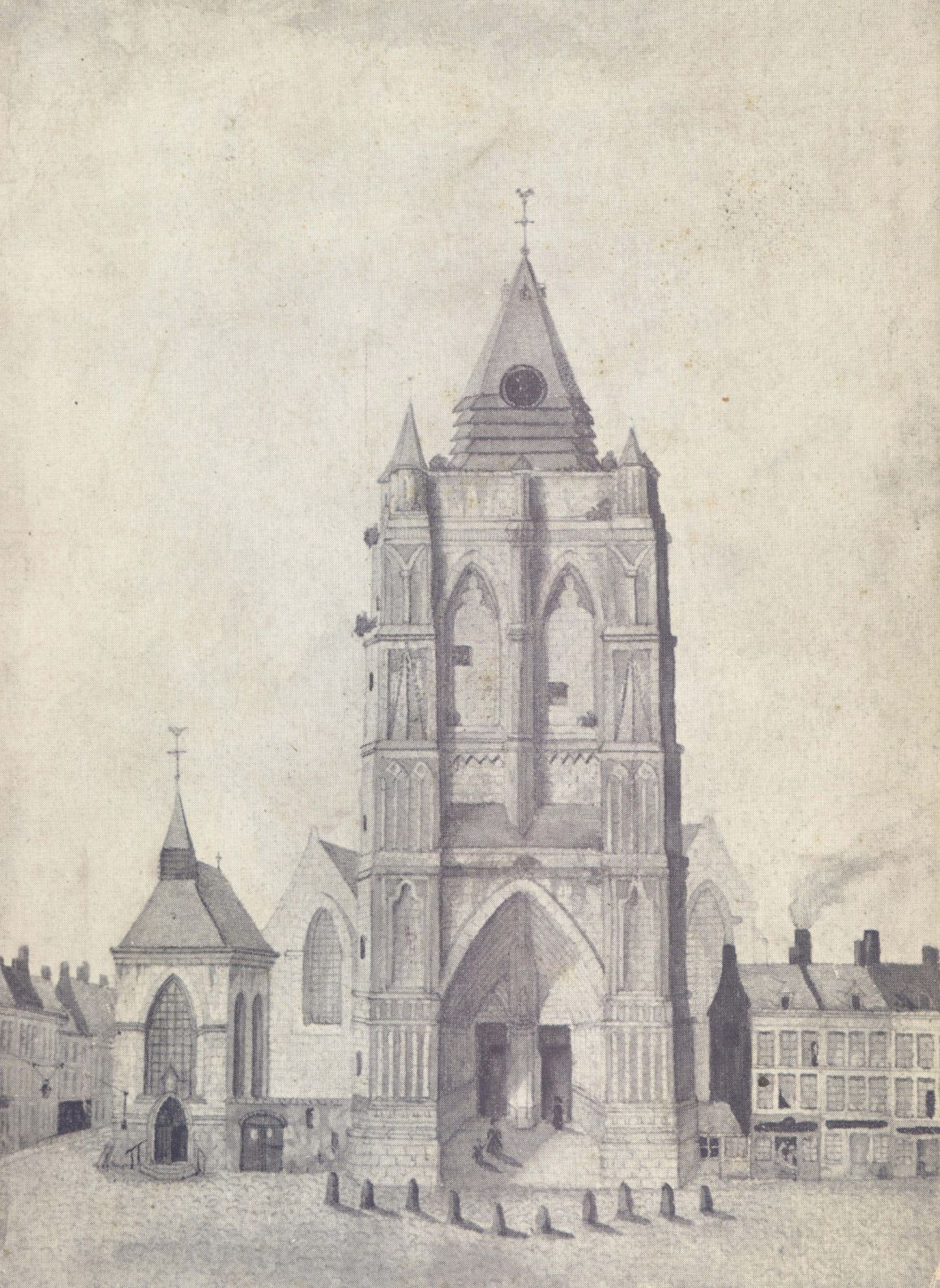 L'église Saint-Etienne, en bordure de Grand Place, Lille