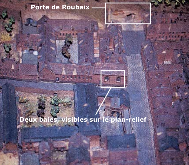 Deux baies ogivales, visibles sur le plan-relief de 1743
